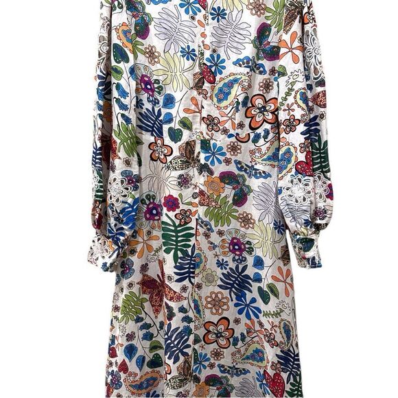Rixo Dada Dress Woodstock Cream Multi - Picture 10 of 16